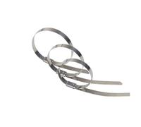 Fascette stringicavo in acciaio inossidabile, set da 10 fascette stringicavo in acciaio inox, resistenti, con chiusura a zip, autobloccanti, resistenti alla corrosione al calore (10 pezzi, 4,6 x 200