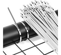 Fascette stringicavo in metallo, lunghe 1200 mm, resistenti, 250 kg, autobloccanti, in acciaio inox, per riparazione di scarico, reggette industriali, gestione dei cavi, confezione da 30
