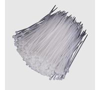 Fascette stringicavo in nylon, 1000 pezzi, 3 x 100/150 mm, bianche, standard, autobloccanti, in plastica (3 x 100)