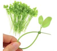 Fascette stringicavo in nylon con design a foglia, resistenti supporti per piante verdi per giardino all'aperto e organizzazione dei fili, 100 pezzi (50 pezzi)