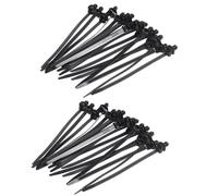Fascette stringicavo in nylon con fissaggio a pressione per plafoniera auto, lunghezza 162 mm, confezione da 40 pezzi, colore nero.