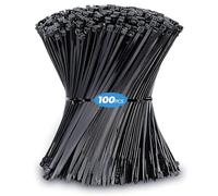 Fascette stringicavo nere, 300 mm x 3,6 mm, confezione da 100 fascette in nylon resistenti, multiuso, lunghe per la casa e il fai da te