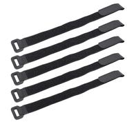 Fascette stringicavo per manubrio della bicicletta, 5 pezzi, supporto per torcia elettrica da ciclismo, universali, in nylon, adesivi per la gestione delle cerniere della bici (20 x 300 mm, nero)