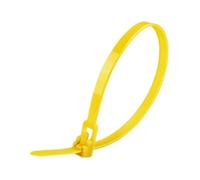 Fascette stringicavo regolabili con fibbia, 20 fascette in plastica colorate riutilizzabili, 8 x 200/250/300, nylon staccabile, regolabile liberamente (giallo, 8 x 450 mm)