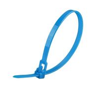 Fascette stringicavo regolabili con fibbia, 20 fascette in plastica colorate, riutilizzabili, 8 x 200/250/300, nylon staccabile, regolabile liberamente (blu, 5 x 250 mm)