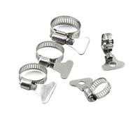 Fascette Stringitubo 2-10pcs Worm Gear Hose Clamp 6-95mm Adjustable Key Clip Stainless Steel for Water Pipe Automotive Mechanical(33-57mm 2pcs)