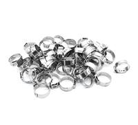 Fascette stringitubo 50 Pezzi Anelli a Crimpare PEX Larghezza 7 Mm Fascette stringitubo Singolo in Acciaio Inossidabile 304 for Raccordi for Tubi Collegamento da 26,9 a 30,1 mm(29.9~33.1mm)