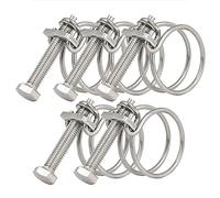 Fascette stringitubo a doppio filo, 45-50 mm, clip per tubo in acciaio inox 201, fissaggio universale per tubo idraulico regolabile (confezione da 5)