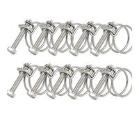 Fascette stringitubo a doppio filo da 25-29 mm, clip per tubo in acciaio inox 201, fissaggio universale per tubo idraulico regolabile (confezione da 10)