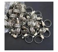 Fascette stringitubo a mano con manico in plastica gialla, 5 clip regolabili a sgancio rapido in acciaio inox da 8-44 mm per tubi acqua e aria, nessun attrezzo necessario morsetti per tubi a vite