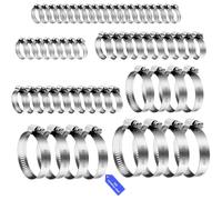 fascette stringitubo acciaio inox, regolabili, set 60 pezzi, tubi acqua, piscina