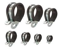 Fascette stringitubo con inserto di gomma P-clips staffa per fissare tubi e cavi: Ø 15mm / banda 15mm, 50 pezzi