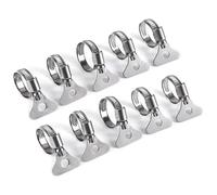 Fascette stringitubo con maniglia regolabile, 304 Stainless Steel Spiral Key Hose Clamp Kit 20 Pcs Silver Multiple Sizes(19-29mm (20pcs))