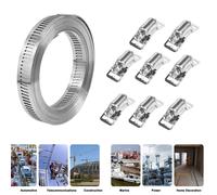 Fascette stringitubo fascia regolabile antiruggine meccanismo di bloccaggio lung