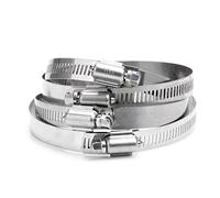 Fascette stringitubo in acciaio inossidabile, 10 pezzi/lotto fascetta stringitubo a vite senza fine, fascette in acciaio inossidabile 304(130 152mm)