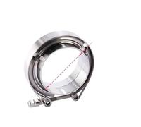 Fascette stringitubo in acciaio inossidabile Kit morsetto a fascia V in acciaio inossidabile 304 for tubo di scarico turbo Flangia universale da 1,5-3,5 pollici(2.36inch)