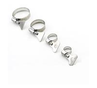 Fascette stringitubo in acciaio inox, 1-5 pezzi, set di morsetti regolabili per tubi dell'acqua, automobilistici, idraulici e riparazioni industriali, kit di fissaggio a chiave (40-63 mm, 2 pezzi)