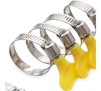 Fascette stringitubo in acciaio inox con manico in plastica, confezione da 10 morsetti regolabili per tubi a vite senza fine, per automobili, acqua, carburante, fili e cavi (6-12 m (19-29 mm)