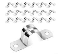 Fascette stringitubo in acciaio inox per fissare tubi dell'acqua, recinzioni, pali del tetto e altre caratteristiche di installazione facile (16 mm, 20 pezzi)