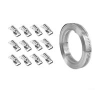 Fascette stringitubo in acciaio inox per mantenere l'integrità della tenuta su tubi Turbo di ingresso e intercooler (10 m + 12 teste)