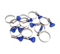 Fascette stringitubo in acciaio inox regolabili da 25 a 40 mm, confezione da 10 pezzi, colore argento, per attrezzature da piscina, lavatrice, tubo da giardino e riparazioni idrauliche