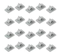 Fascette stringitubo in plastica per tubi dell'acqua da 6,5 mm e 9,5 mm, autoadesivi, colore grigio, confezione da 20 pezzi, per uso interno/esterno (6,5 mm)