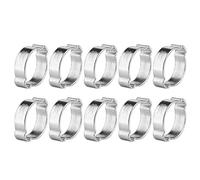 Fascette Stringitubo Morsetto 10 Pezzi Due Orecchio Fascette Ferro Zincato Stringitubo Set di Fascette Assortimento di 7 Misure 5-23mm per Stringi Tubo Tubature Carburante(20-23mm)