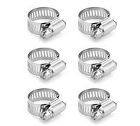 Fascette Stringitubo Morsetto Stringitubo 10-16mm 304 Acciaio Inox Worm Regolabile Tubo Morsetto Collare di Serraggio Fascetta Tubi Giunto Tubo Flessibile Clip Stringi Tubo Tubature Carburante 6PCS