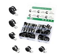 Fascette Stringitubo Regolabilein Gomma, Fascette Stringitubo in Gomma 6 misure 6/8/10/13/16/19mm per tubi Fascette Metalliche Adatto per Tubi Gas, Acqua