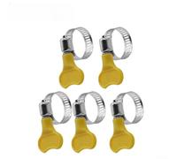 Fascette stringitubo regolabili in acciaio inox, 5 pezzi, gamma da 10 mm a 38 mm, kit di clip per tubi per auto, camion, acqua, aria, carburante, colore argento (16-25 mm)