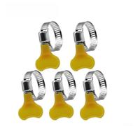 Fascette stringitubo regolabili in acciaio inox, 5 pezzi, gamma da 10 mm a 38 mm, kit di clip per tubi per auto, camion, acqua, aria, carburante, colore argento (19-29 mm)