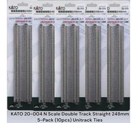 Fascette Unitrack KATO 20-004 scala N doppio binario dritte 248 mm confezione...