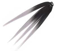 Fasci di capelli Estensioni sintetiche della coda di cavallo Trecce da boxe Avvolgono la coda di chignon con anello for capelli in elastico Treccia Ombre da 26 pollici Extension Capelli (Color : 2T-2