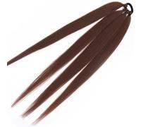 Fasci di capelli Estensioni sintetiche della coda di cavallo Trecce da boxe Avvolgono la coda di chignon con anello for capelli in elastico Treccia Ombre da 26 pollici Extension Capelli (Color : 8,
