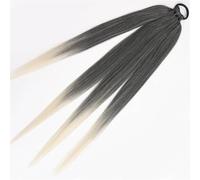 Fasci di capelli Estensioni sintetiche della coda di cavallo Trecce da boxe Avvolgono la coda di chignon con anello for capelli in elastico Treccia Ombre da 26 pollici Extension Capelli (Color : FR-1