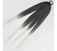 Fasci di capelli Estensioni sintetiche della coda di cavallo Trecce da boxe Avvolgono la coda di chignon con anello for capelli in elastico Treccia Ombre da 26 pollici Extension Capelli (Color : FR-1