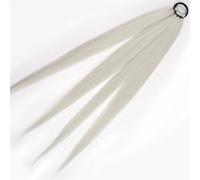 Fasci di capelli Estensioni sintetiche della coda di cavallo Trecce da boxe Avvolgono la coda di chignon con anello for capelli in elastico Treccia Ombre da 26 pollici Extension Capelli (Color : Gris