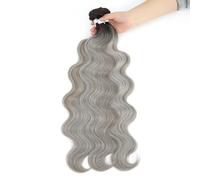 Fasci di capelli Fasci di onde del corpo Tessitura brasiliana di capelli morbidi naturali estensioni dei capelli sintetici Capelli spessi colorati di onde del corpo Extension Capelli (Size : 1 PC, C