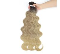 Fasci di capelli Fasci di onde del corpo Tessitura brasiliana di capelli morbidi naturali estensioni dei capelli sintetici Capelli spessi colorati di onde del corpo Extension Capelli (Size : 1 PC, C