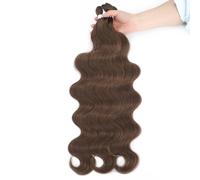 Fasci di capelli Fasci di onde del corpo Tessitura brasiliana di capelli morbidi naturali estensioni dei capelli sintetici Capelli spessi colorati di onde del corpo Extension Capelli (Size : 1 PC, C