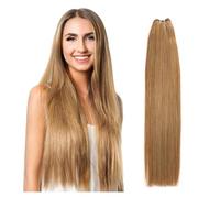Fasci di capelli Fasci di tessuto brasiliano for capelli lisci 14"-28" rapporto altezza estensioni dei capelli Remy 100 g/pz Extension Capelli (Size : 1Pcs/Lot, Color : 27_26INCHES)