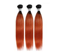 Fasci Di Capelli Lisci Brasiliani Con Fasci Di Capelli Umani Con Chiusura Frontale 1B 350 18 20 22 with 16#Free Part