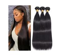 Fasci di capelli umani, 18-32 pollici di capelli umani lisci come l'osso, ciocche brasiliani intrecciate(1PCS 28inch)