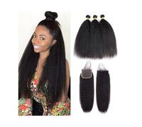 Fasci di capelli umani, 8-28 pollici di capelli brasiliani lisci e crespi(20inch)