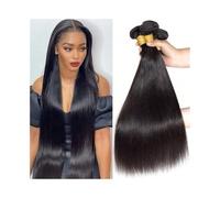 Fasci di capelli umani Bundle di capelli umani lisci come ossa Bundle di capelli vergini peruviani Bundle di trama doppia Colore naturale Fasci di tessuto per capelli(28inches 1pc)