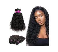 Fasci di capelli umani, Bundle di capelli umani ricci crespi da 8 a 36 pollici, brasiliani Remy(18inches)