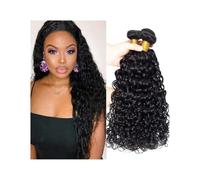 Fasci di capelli umani, Extension Remy for capelli ricci brasiliani con onde d'acqua, 8-30 pollici, for donne nere(10inch)