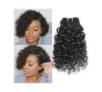 Fasci di capelli umani Kinky Curly Bundles Capelli Brasiliani Remy 8 Pollici Estensioni Capelli Umani Corti Ricci Profondi Extension per capelli
