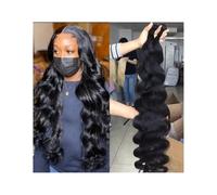 Fasci di capelli umani, Pacchetti di capelli ondulati brasiliani, veri umani, estensioni Remy a doppia trama da 8-32 pollici(12inch)