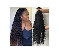 Fasci di capelli umani, Pacchetti di capelli umani neri con onde profonde da 10 a 30 pollici(30inch)